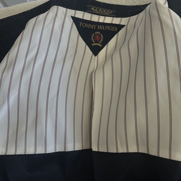 Tommy Hilfiger Mens 100% Wool Suit Separate Two Button 44L Blazer Jacket 36X30 - Picture 8 of 16